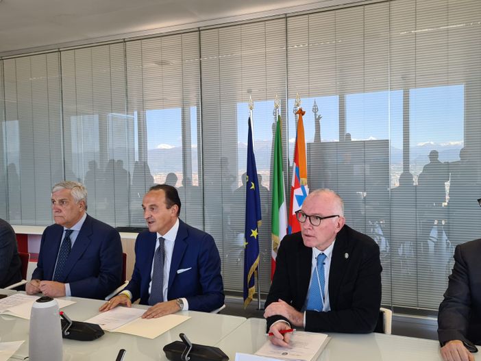 A destra Renzo Testolin A destra Renzo Testolin