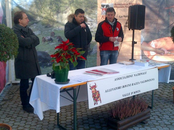 Edy Bianquin alla presentazione della 'Carne valdostana'