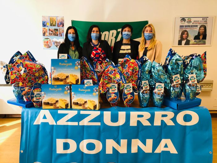 Azzurro Donna, Uova e colombe pasquali all'ospedale Beauregard