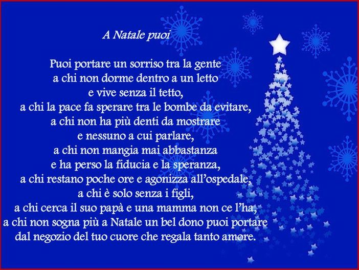 AUGURI PER UN NATALE DI RIFLESSIONE... A NATALE SI PUÒ