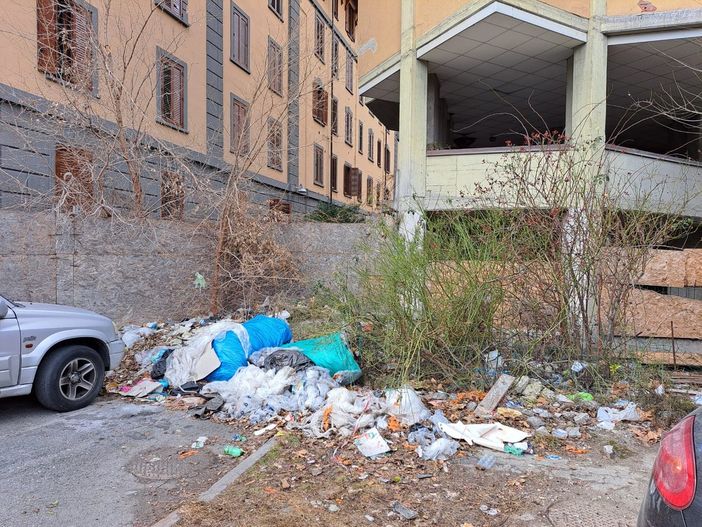 Foto della discarica 'spontanea' a cielo aperto al Quartiere Cogne Foto della discarica 'spontanea' a cielo aperto al Quartiere Cogne