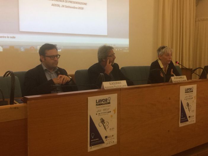 Da sn l'assessore Stefano Aggravi, il dirigente regionale Dario Ceccarelli e la funzionaria Antonella Cisco, che hanno presentato la Semaine Da sn l'assessore Stefano Aggravi, il dirigente regionale Dario Ceccarelli e la funzionaria Antonella Cisco, che hanno presentato la Semaine