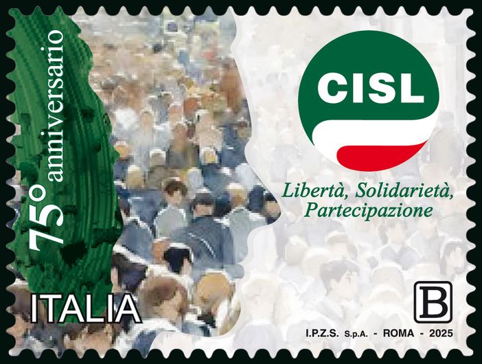 Un francobollo per la libertà: la CISL festeggia 75 anni con Poste Italiane