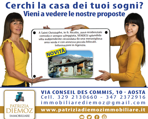 CASA SUBITO IN VALLE D'AOSTA: A Saint-Christophe vendita villa indipendente CASA SUBITO IN VALLE D'AOSTA: A Saint-Christophe vendita villa indipendente