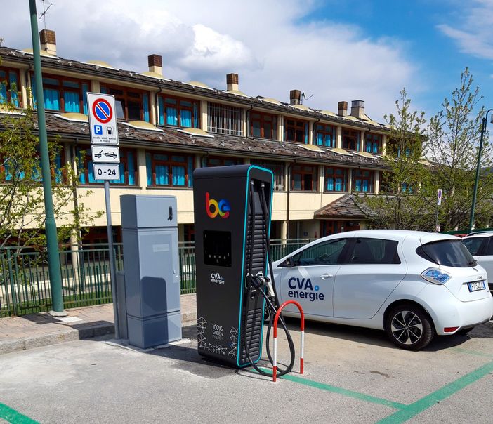 Colonnina Fast a Pont Suaz nel comune di Charvensod