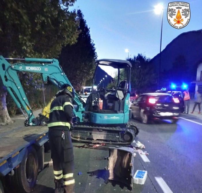 Incidente stradale sulla circonvalazione di Verrès