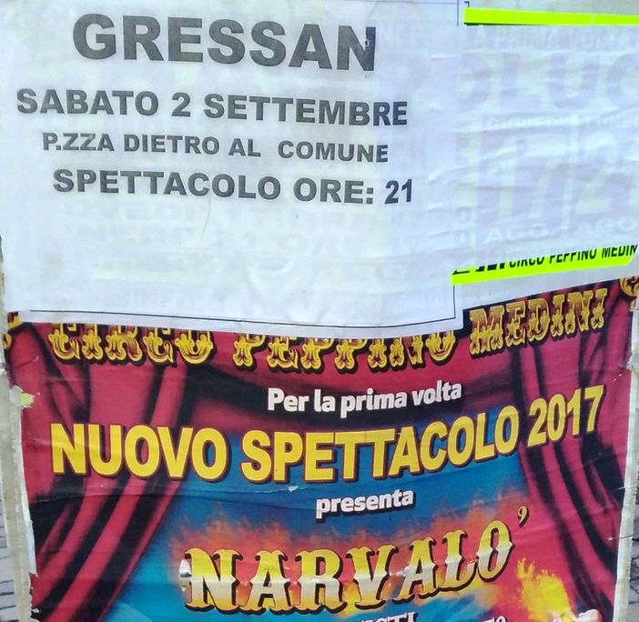Gressan: L 'Amministrazione Martinet ospita sabato il Circo Medini Gressan: L 'Amministrazione Martinet ospita sabato il Circo Medini