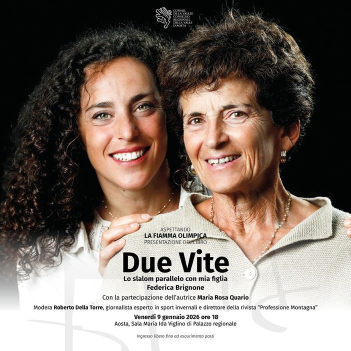 Aspettando la fiamma olimpica: ad Aosta la presentazione del libro "Due Vite" di Maria Rosa Quario