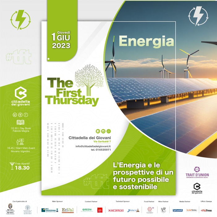 Gran finale per The First Thursday con il futuro sostenibile dell’energia Gran finale per The First Thursday con il futuro sostenibile dell’energia