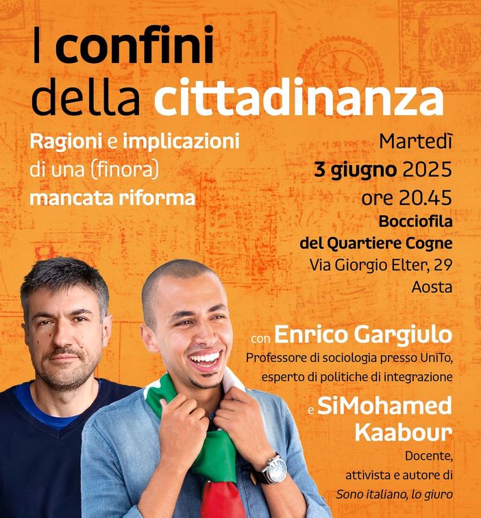 “I confini della cittadinanza”  Incontro con Enrico Gargiulo e SiMohamed Kaabour