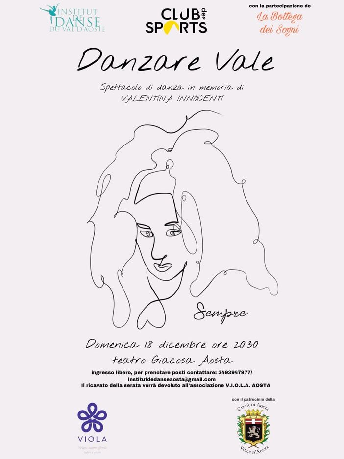 Domenica 18 dicembre “Danzare Vale”  al teatro Giacosa di Aosta