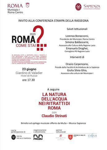 Torna 'Roma come stai?', la VII edizione forum tra acque, giardini e visioni urbane Torna 'Roma come stai?', la VII edizione forum tra acque, giardini e visioni urbane