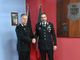 Il comandante del gruppo tenente colonnello Livio Propato ( a sn.) si congratula con Roberto Nossein per il nuovo incarico Il comandante del gruppo tenente colonnello Livio Propato ( a sn.) si congratula con Roberto Nossein per il nuovo incarico