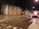 Aosta: Scoppia acquedotto allagata piazza Salvadori pronto intervento dei Vigili del fuoco