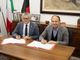 L'Assessore al Lavoro e Formazione, Luigi Bertschy (sn), e il direttore della sede regionale INPS, Gabriele Mastragostino