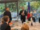 Momenti della raccolta di fondi al Grand Hotel Billia: da sn don Nicola Corigliano, Giovanni Girardini ed il pricipe Emanuele Filiberto di Savoia