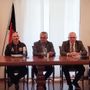 Al centro il presidente della Regione VdA, Renzo Testolin, alla sua destra Luigi Bertschy vice presidente della Regione