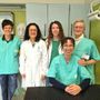 Nella foto da sx le veterinarie: Giovanna Villa, Sara Trovero, Giulia Mochettaz, Maria Claudia Vincenti e Caterina Abate (in primo piano)