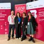 Da sn: David Catani, Nadia Romeo, Laura Raspino, vicepresidente di Legacoop Valle d’Aosta, e Noella Semeria