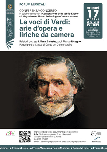 Le voci di Verdi: ad Aosta una conferenza-concerto tra musica e storia