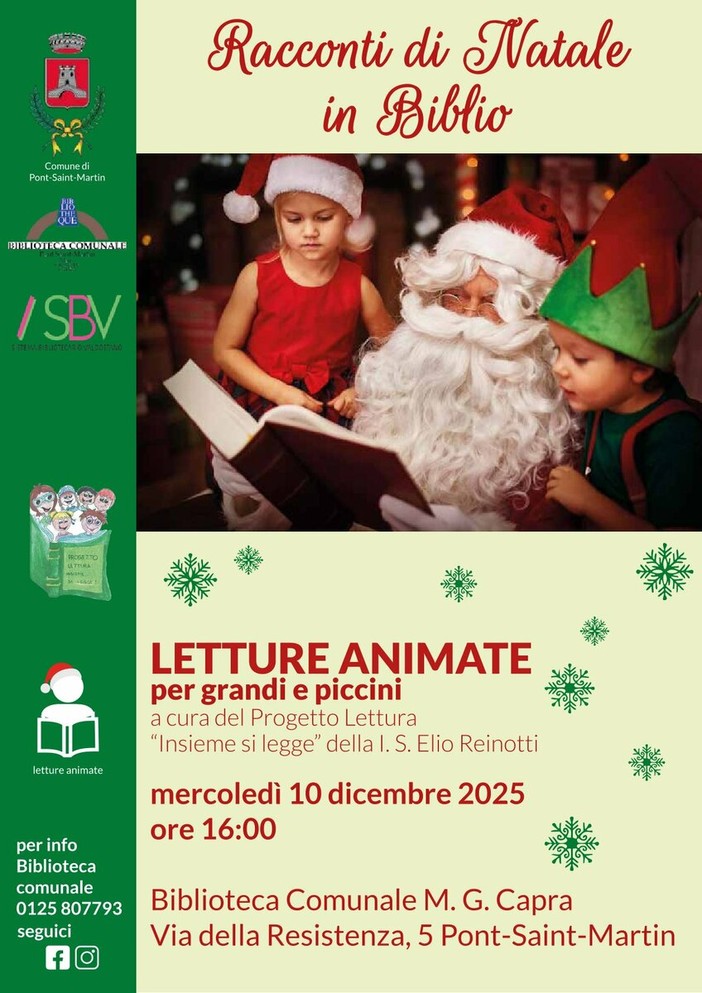 Racconti di Natale in Biblio: letture animate per grandi e piccini Racconti di Natale in Biblio: letture animate per grandi e piccini