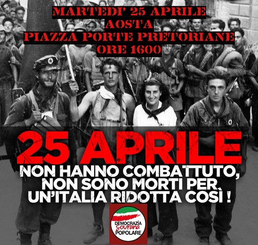 25 aprile: non hanno combattuto, non sono morti, per un'Italia ridotta così!