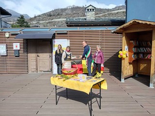 Chabloz (assessore Nus), Lilianan Bianquin (ostetrica), Claudio Robba