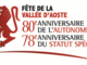 Les anniversaires de l'Autonomie et du Statut spécial, ainsi que la Fête de la Vallée d’Aoste, seront célébrés le dimanche 22 février Les anniversaires de l'Autonomie et du Statut spécial, ainsi que la Fête de la Vallée d’Aoste, seront célébrés le dimanche 22 février