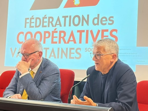 Luigi Bertschy a ds. con il presidente della REgione, Renzo Testolin