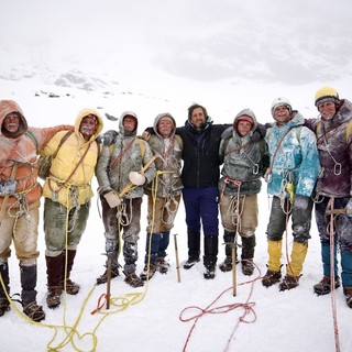 Da sinistra: Jonas Bloquet, Quentin Faure, Finnegan Oldfield, Pierre Deladonchamps, Daniele Vicari, Marlon Joubert, Alessandro Borghi, Alessio Del Mastro. 