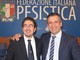 il Vice-Presidente CONI Valle d’Aosta Flavio Serra con il relatore Antonio Urso, Presidente Nazionale della FIPE -Federazione Italiana Pesistica- e della EWF -Federazione Europea di Pesistica