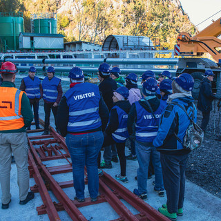 Hône 2, visite al cantiere: 80 persone alla scoperta della nuova centrale idroelettrica