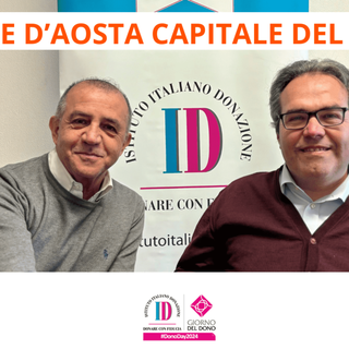 Il Presidente Csv Claudio Latino ed il Presidente dell'Istituto Italiano Donazione, Alberto Fontana
