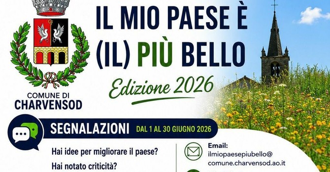 Tra estetica e senso civico, a Charvensod torna “Il mio paese è (il) più bello” Tra estetica e senso civico, a Charvensod torna “Il mio paese è (il) più bello”