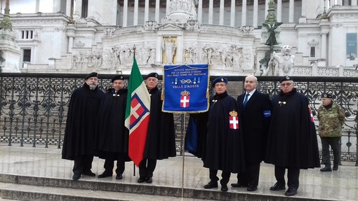 Membri della delegazione valdostana delle Guardie d'Onore