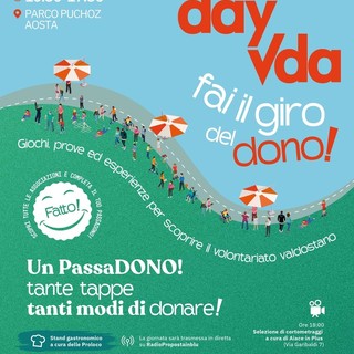 DonoDay VDA 2026: il 4 ottobre ad Aosta il volontariato fa il giro del dono