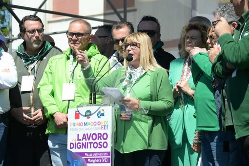 Primo Maggio a Marghera. Fumarola: «Il lavoro è dignità. L’intelligenza artificiale deve essere alleata, non padrona»