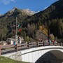 Il nuovo ponte in località Trinò/Pont Sec, a Gressoney-Saint-Jean