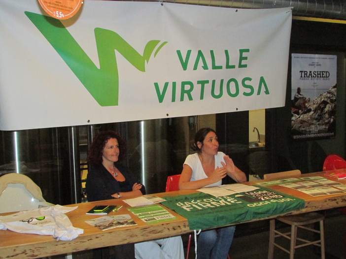 Un momento della conferenza stampa di Valle Virtuosa