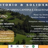 “Territorio e solidarietà”, una cena di beneficenza a sostegno dei pazienti oncologici