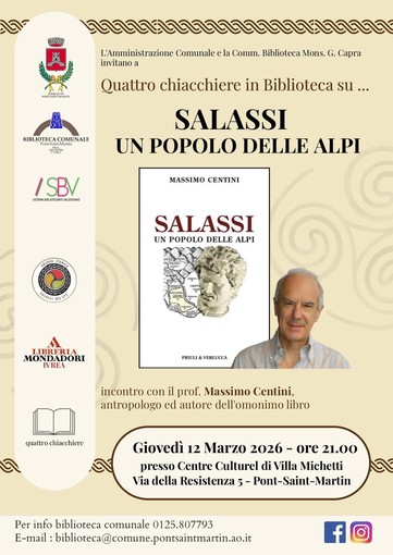 Pont-Saint-Martin: l'antropologo Massimo Centini svela i segreti dei Salassi, il fiero popolo delle Alpi