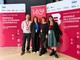 Da sn: David Catani, Nadia Romeo, Laura Raspino, vicepresidente di Legacoop Valle d’Aosta, e Noella Semeria Da sn: David Catani, Nadia Romeo, Laura Raspino, vicepresidente di Legacoop Valle d’Aosta, e Noella Semeria