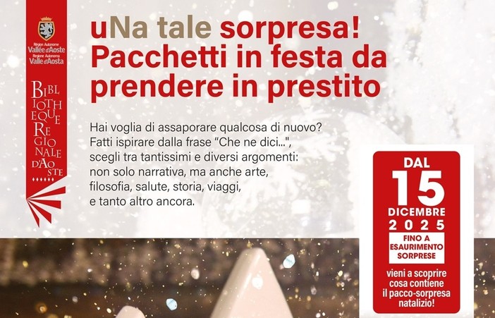 “uNa tale sorpresa! Pacchetti in festa da prendere in prestito”: l’iniziativa natalizia della Biblioteca regionale di Aosta