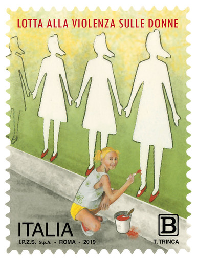 Un francobollo contro la violenza sulle donne