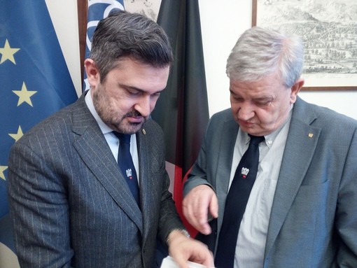 A sn Marco Lorenzetti, direttore generale Confindustria, con il pres. Giancarlo Giachino