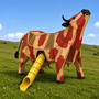 "Barbotine", la mucca realizzata dallo scultore valdostano Giangiuseppe Barmasse a Le Grand-Bornand (ph. Marcello Dondynaz)