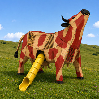 "Barbotine", la mucca realizzata dallo scultore valdostano Giangiuseppe Barmasse a Le Grand-Bornand (ph. Marcello Dondynaz)