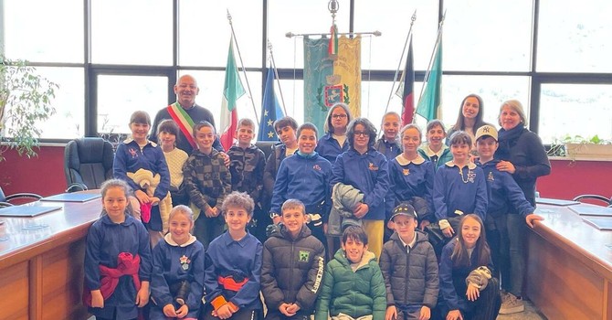 In visita all'aula del Consiglio comunale