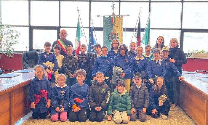 In visita all'aula del Consiglio comunale