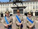 Da sN: Cap. com. Massimo FERRERO, Comandante del I° Centro di mobilitazione CMV CRI Piemonte e Valle d'Aosta  Ten. Col. com. Claudio MOLLEA, Cap. com. Antonello PIFFARI